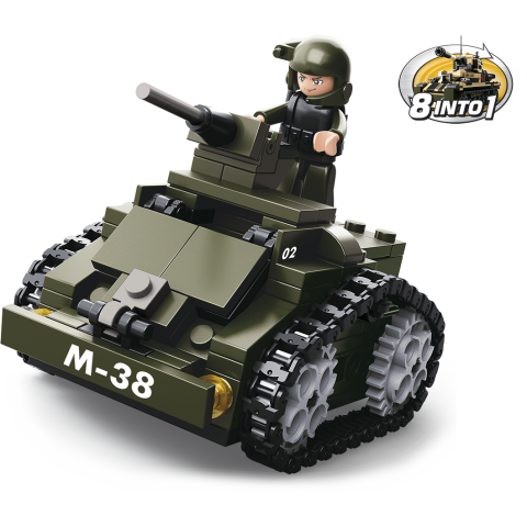 Sluban Army 8into1 M38-B0587C Obrnené vozidlo
